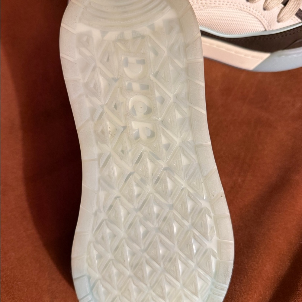 Dior White and Brown Sneakers with Mint Accents - Picture 2 of 11